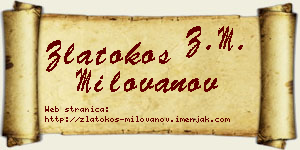 Zlatokos Milovanov vizit kartica